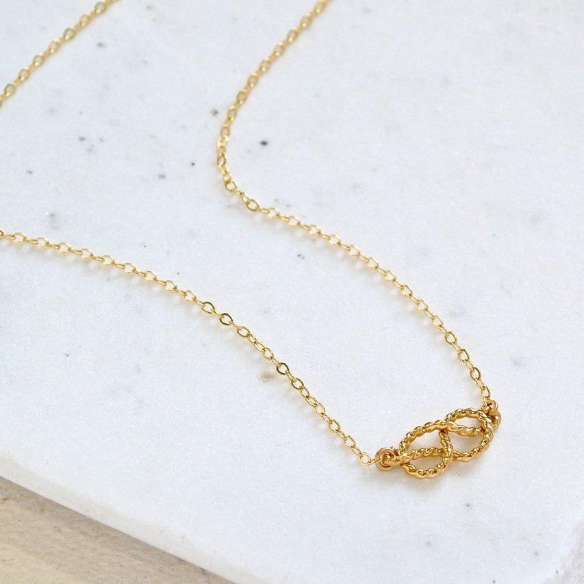 14k Gold Rope Chain, Sailor Lock Clasp Necklace