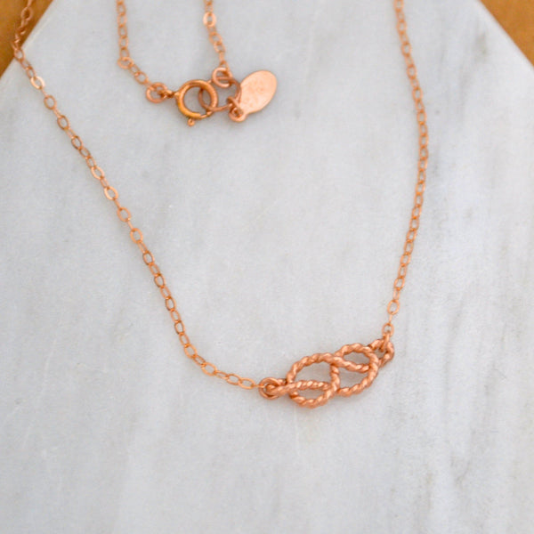 Sailor's Knot Necklace - handmade nautical sailor's knot necklace - Foamy Wader