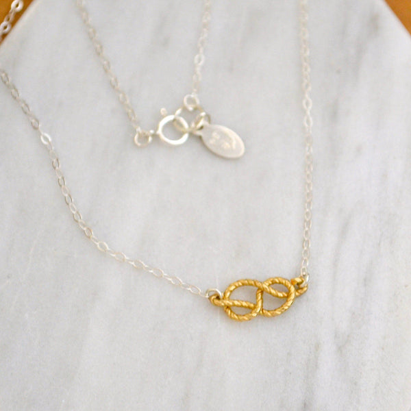 Sailor's Knot Necklace - handmade nautical sailor's knot necklace - Foamy Wader