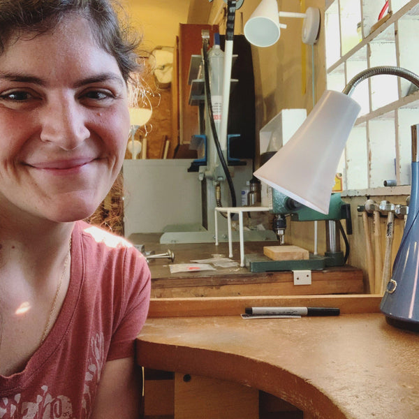 September Necklace - navy blue sapphire gemstone solitaire necklace - Foamy Wader