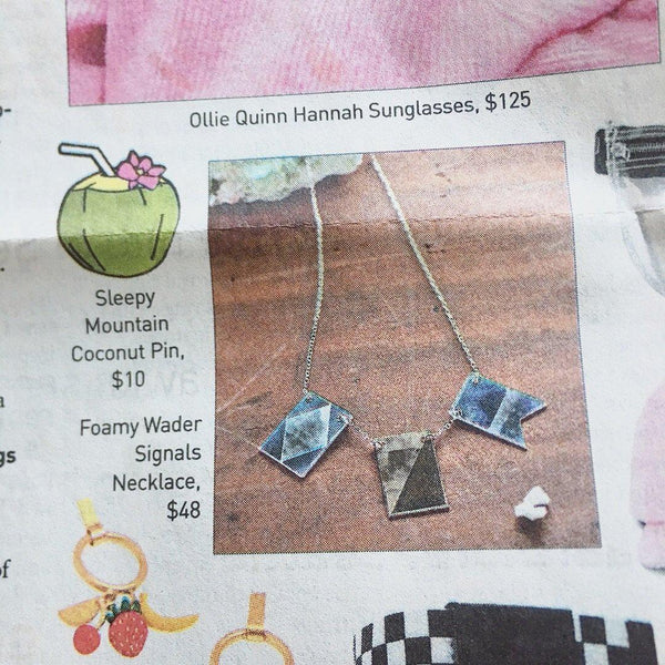 Signals Nautical Flag Necklace - nautical flag custom signals code necklace - Foamy Wader