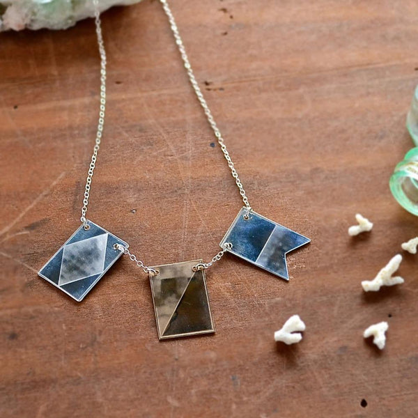 Signals Nautical Flag Necklace - nautical flag custom signals code necklace - Foamy Wader