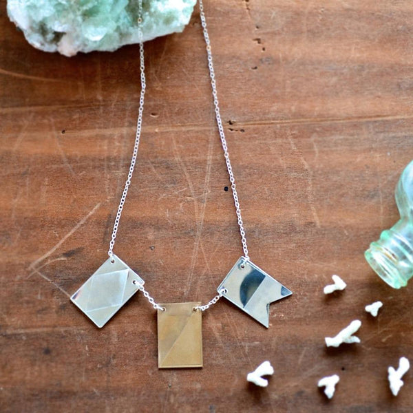 Signals Nautical Flag Necklace - nautical flag custom signals code necklace - Foamy Wader