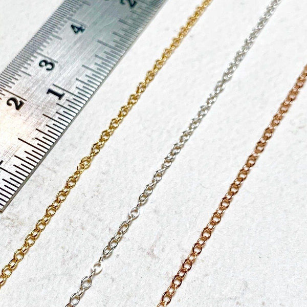 Simplicity Custom Chain Necklace - simple circle layering chain necklace - Foamy Wader