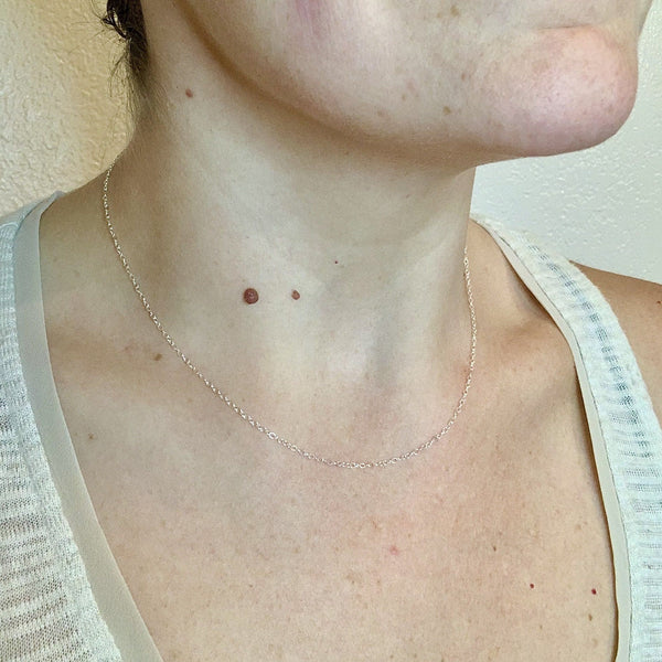 Simplicity Custom Chain Necklace - simple circle layering chain necklace - Foamy Wader