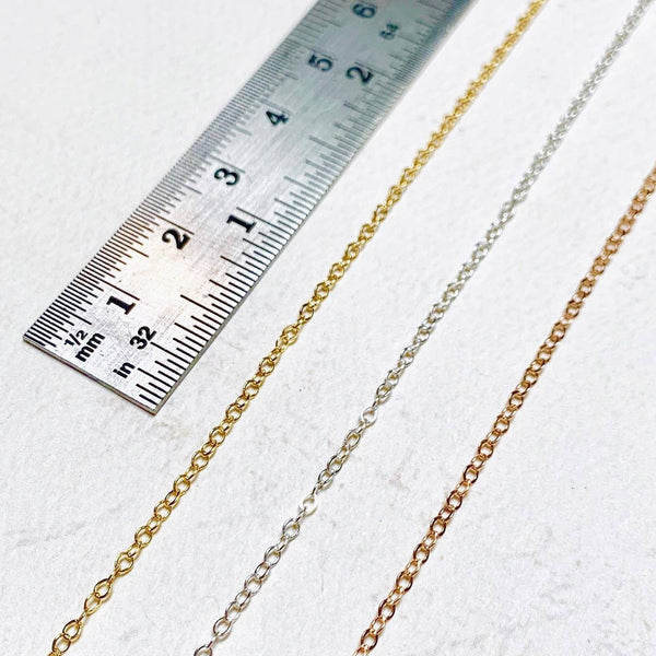 Simplicity Custom Chain Necklace - simple circle layering chain necklace - Foamy Wader