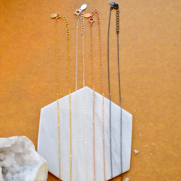 Simplicity Custom Chain Necklace - simple circle layering chain necklace - Foamy Wader