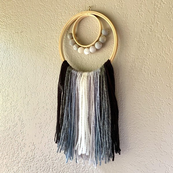 Phases - lunar moon phase handmade wall art, abundant being weaving home decor - Foamy Wader
