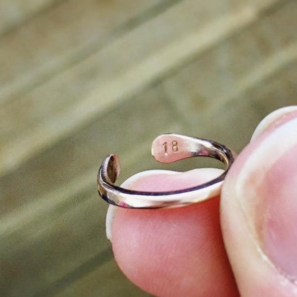 Custom Initial Ring - open face double initial signet monogram ring - Foamy Wader