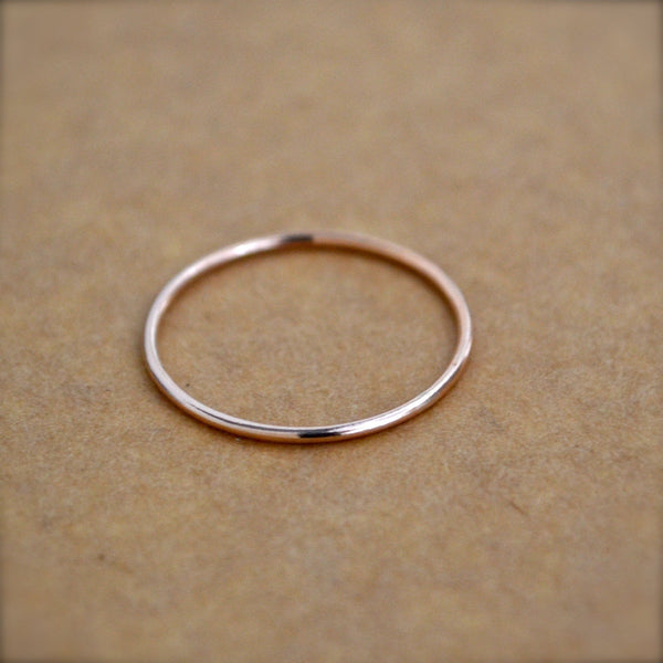 Eternity Ring - classic thin round stacking ring in precious metals - Foamy Wader