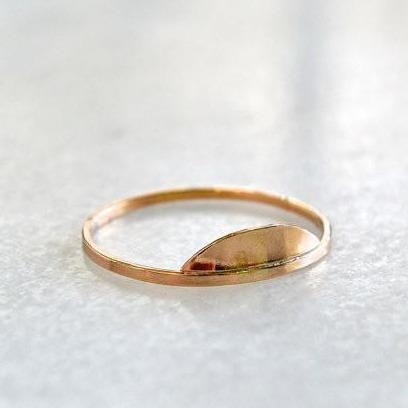 Sunrise Ring - handmade shimmering semi-circle sunrise stacking ring - Foamy Wader