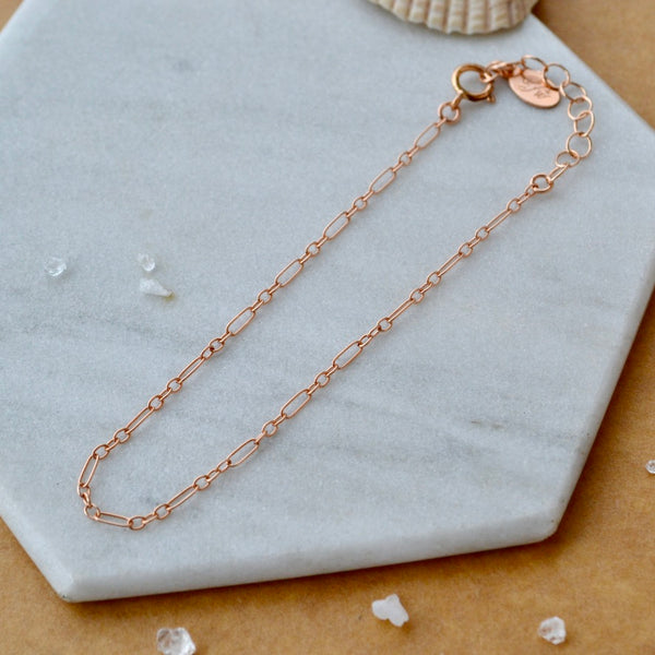 Longboard Chain Bracelet - lightweight long and short chain bracelet made to order