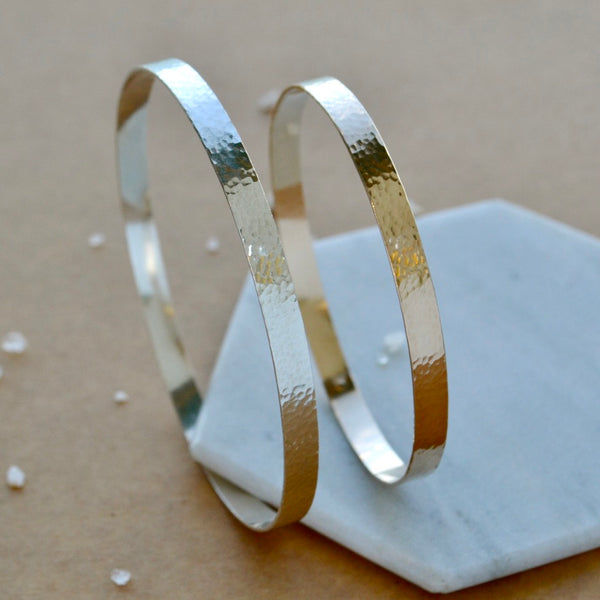 Whitecaps Bangle Bracelet - dappled circle bracelet bangle handmade