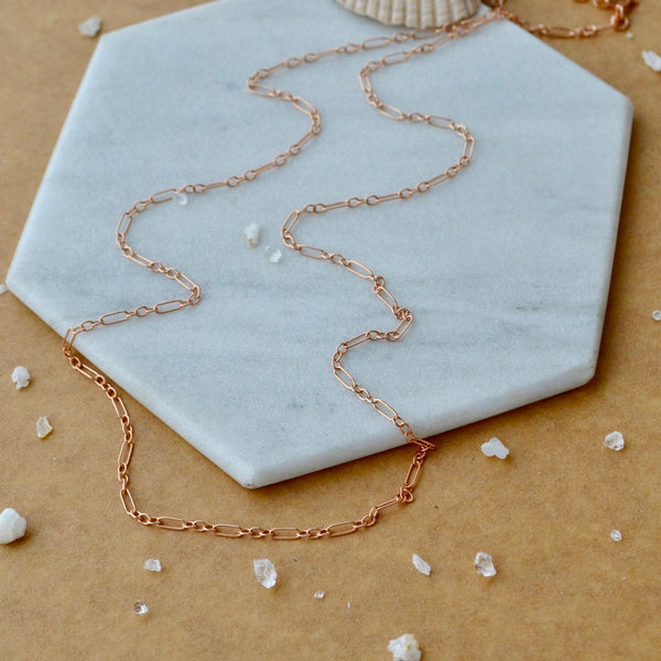 Longboard Chain Necklace - lightweight long and short chain necklace custom made