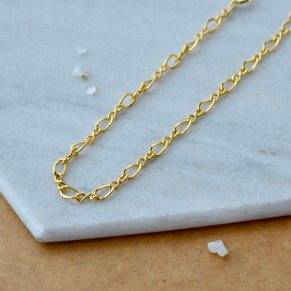 Curves Chain Anklet - curvy infinity chain ankle bracelet made to order