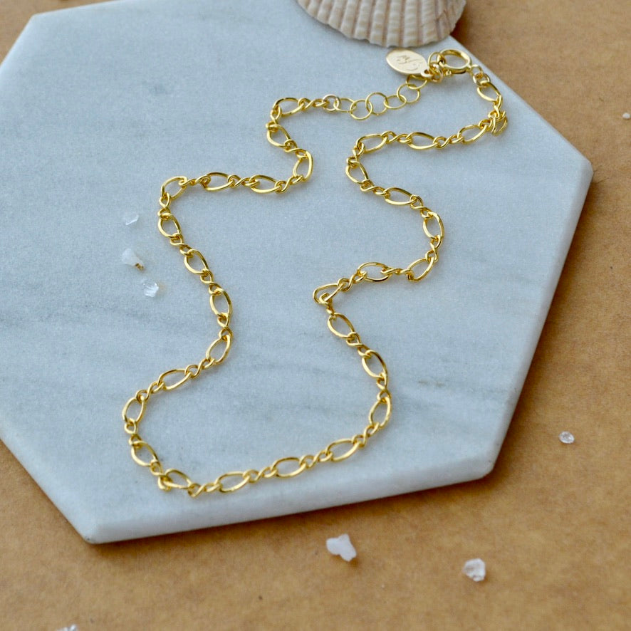 Curves Chain Anklet - curvy infinity chain ankle bracelet made to order