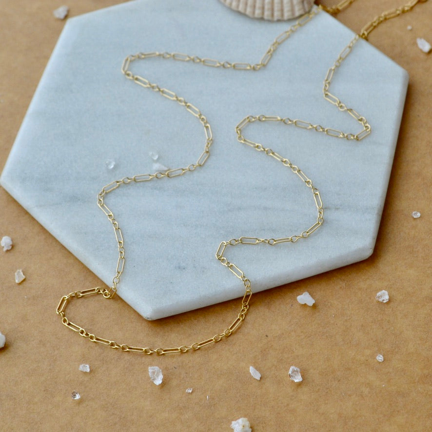 Longboard Chain Necklace - lightweight long and short chain necklace custom made