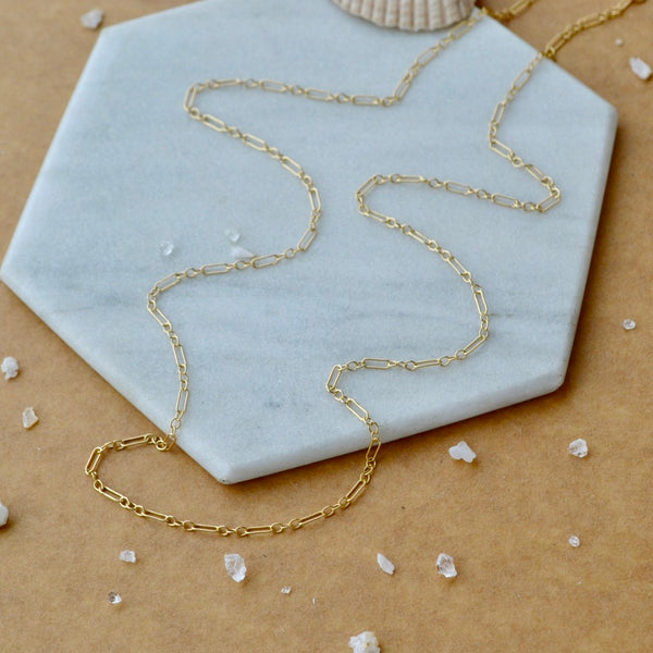 Longboard Chain Necklace - lightweight long and short chain necklace custom made