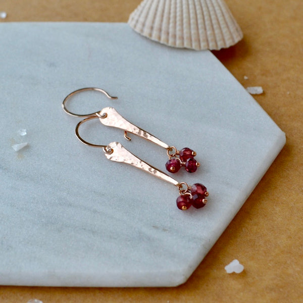 Sea Spray Earrings - modern dangle spike earrings with birthstones