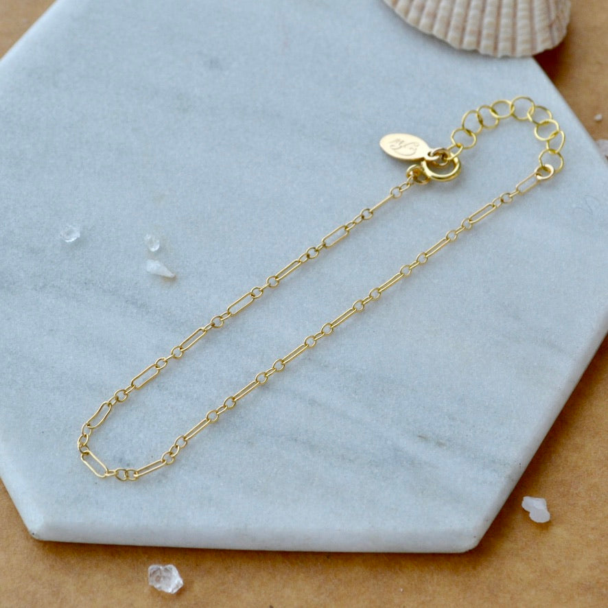 Longboard Chain Bracelet - lightweight long and short chain bracelet made to order
