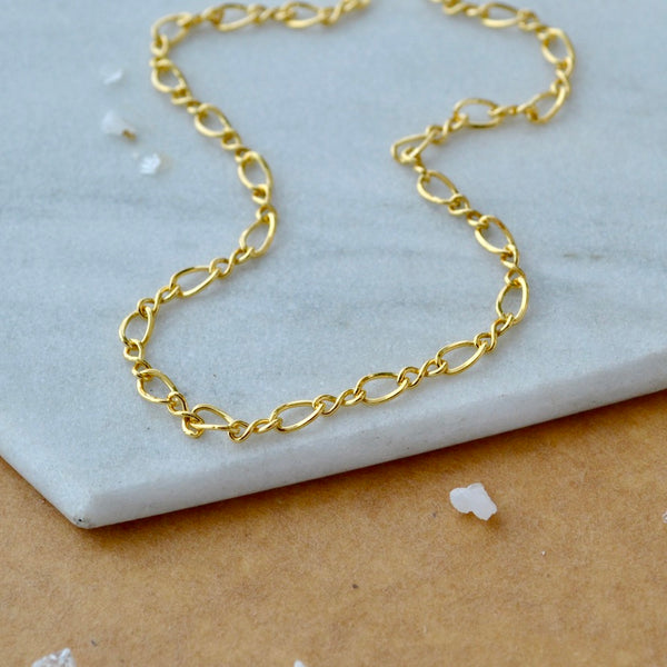 Curves Chain Anklet - curvy infinity chain ankle bracelet made to order