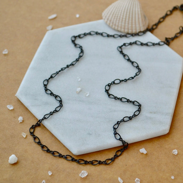 Curves Custom Chain Necklace - curvy infinity link layering chain necklace