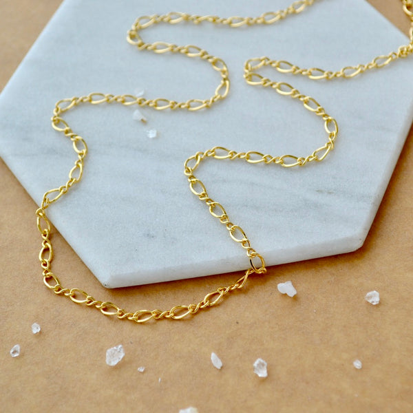 Curves Custom Chain Necklace - curvy infinity link layering chain necklace