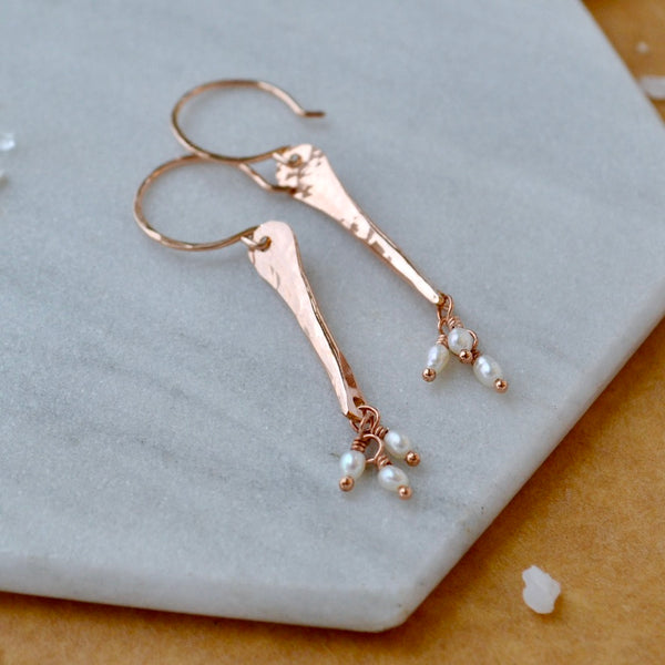 Sea Spray Earrings - modern dangle spike earrings with birthstones