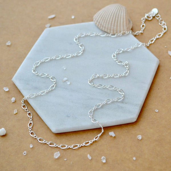 Curves Custom Chain Necklace - curvy infinity link layering chain necklace