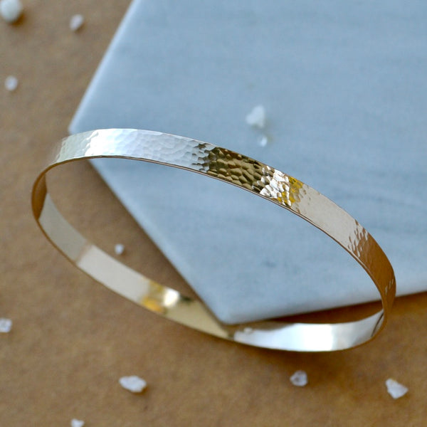 Whitecaps Bangle Bracelet - dappled circle bracelet bangle handmade