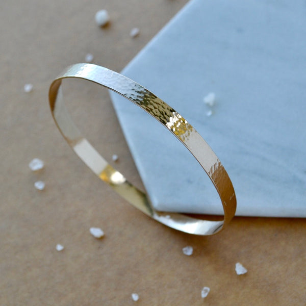 Whitecaps Bangle Bracelet - dappled circle bracelet bangle handmade