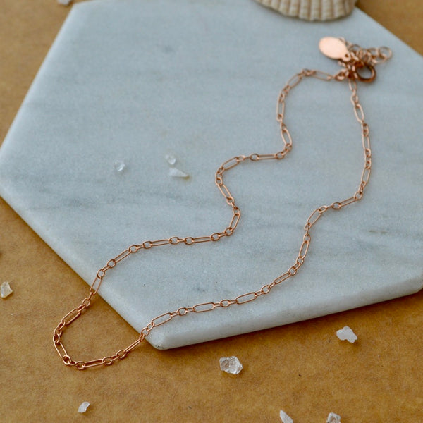 Longboard Chain Anklet - lightweight long and short chain ankle bracelet made to order