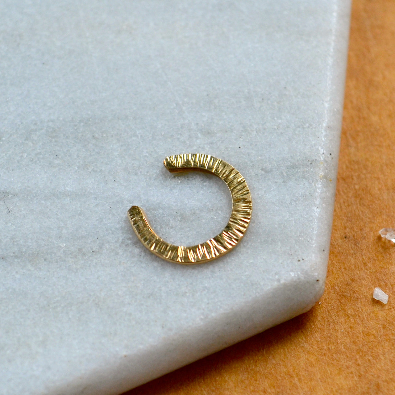 Beam Nose Cuff handmade textured septum cuff fake nose ring