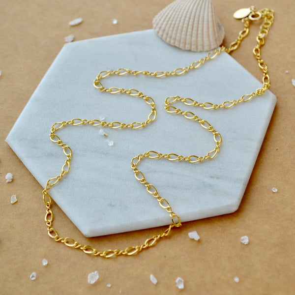 Curves Custom Chain Necklace - curvy infinity link layering chain necklace