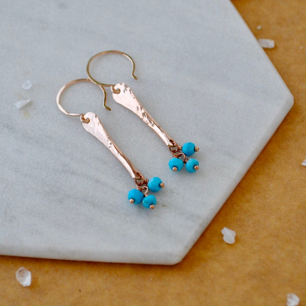 Sea Spray Earrings - modern dangle spike earrings with birthstones