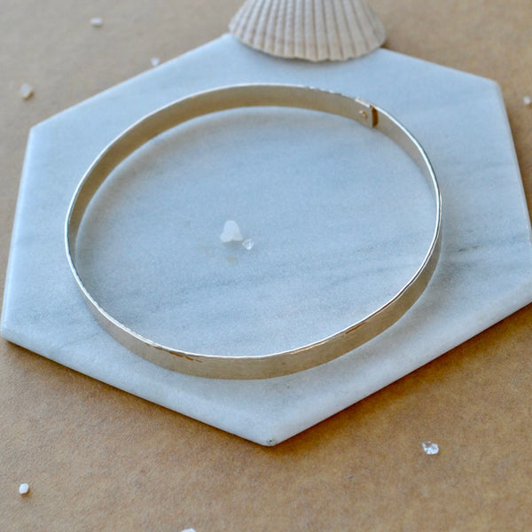 Whitecaps Bangle Bracelet - dappled circle bracelet bangle handmade