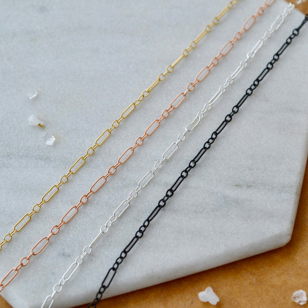 Longboard Chain Anklet - lightweight long and short chain ankle bracelet made to order