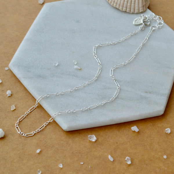 Longboard Chain Anklet - lightweight long and short chain ankle bracelet made to order