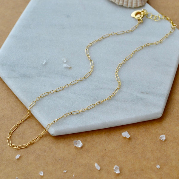 Longboard Chain Anklet - lightweight long and short chain ankle bracelet made to order