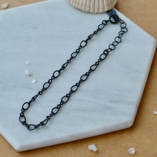 Curves Chain Bracelet - curvy infinity custom chain bracelet made to order