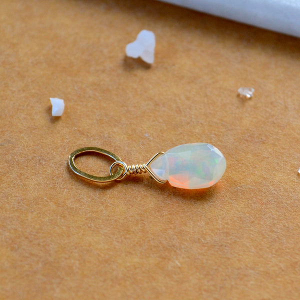 Fire Within Opal gemstone pendant necklace gemstone charm for charm bracelet necklace for charms for necklaces gold filled fiery opal gem pendant