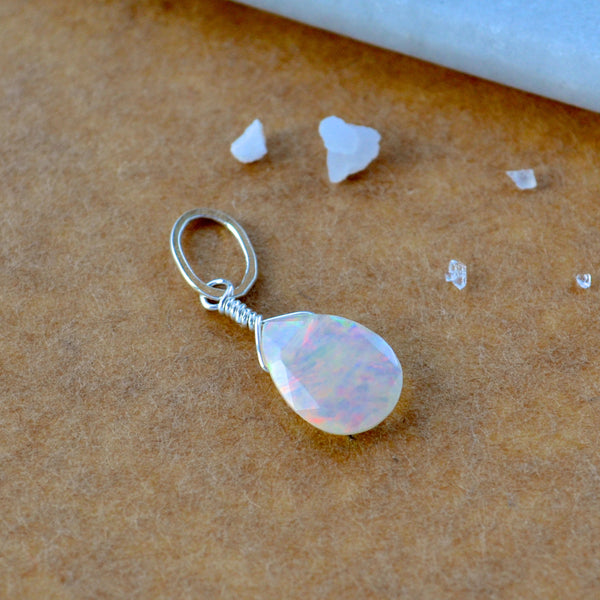 Fire Within Opal gemstone pendant necklace gemstone charm for charm bracelet necklace for charms for necklaces silver fiery opal gem pendant