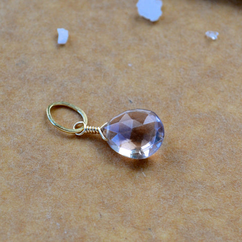 Lilac Ametrine gemstone pendant necklace gemstone charm for charm bracelet necklace for charms for necklaces gold pale purple gem pendants