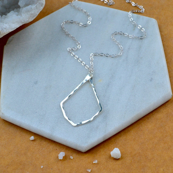 Never apart necklace geometric teardrop pendant half heart necklace best friend split heart jewelry silver teardrop necklace