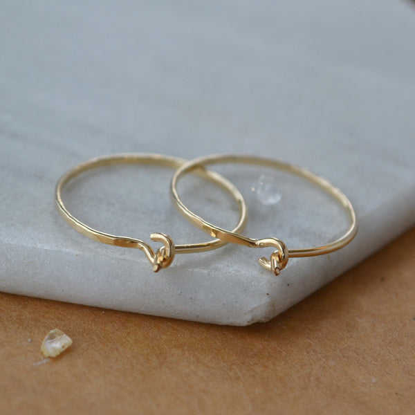 Shimmer Hoop Earrings - small round hammered classic hoop earrings