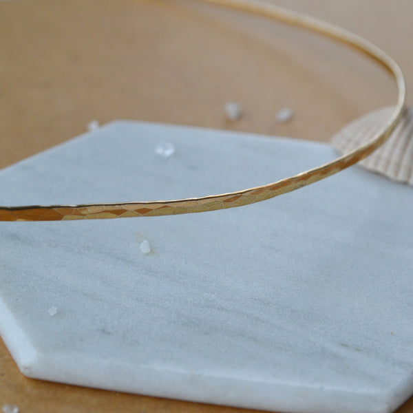 Sun Dappled Crown - handmade hammered circlet crown headband