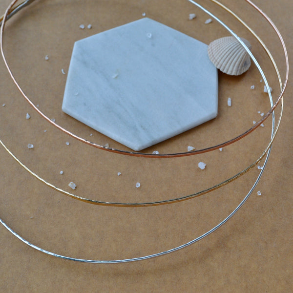 Sun Dappled Crown - handmade hammered circlet crown headband