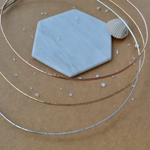 Sun Dappled Crown - handmade hammered circlet crown headband