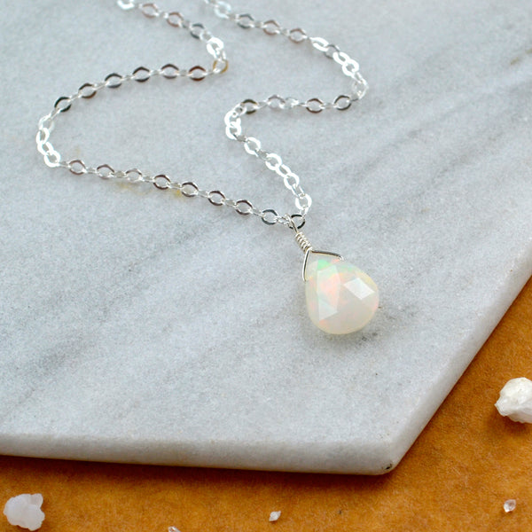 fire within necklace opal gemstone necklace handmade gem pendant opal stone necklace simple gem charm silver opal necklace sustainable jewelry