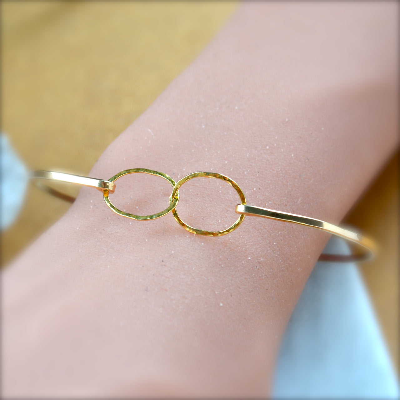 infinity bangle bracelet linked circle bracelet best friend bracelet bangle gold infinity charm sustainable jewelry handmade bangle